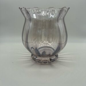 Hand-Blown Art Glass Vase - Subtle Purple